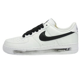 【中古】未使用 PEACEMINUSONE × NIKE ナイキ 30cm AIR FORCE 1 PARA NOISE DD3223-100 エアフォース1 07 パラノイズ 2020年製 白 コラボ WHITE/BLACK-WHITE スニーカー 18002438