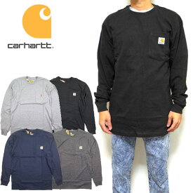 カーハート Tシャツ 長袖 ロンt carhartt K126 TK0126 メンズ トップス Long Sleeve Workwear ポケット USA