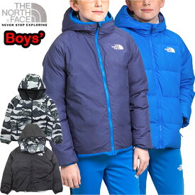 ノースフェイス ダウン キッズ アウター ジャケット THE NORTH FACE BOYS North Down Hooded Jacket リバーシブル 2023冬 新作 迷彩 ブランド NF0A82XZ