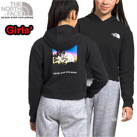 ノースフェイス キッズ パーカー スウェット THE NORTH FACE ショート丈 女の子 Girls Camp Fleece Pullover Hoodie ブランド バックプリント セール NF0A84LX