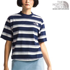 ノースフェイス レディース Tシャツ ボーダー THE NORTH FACE TNF S/S Easy Tee オーバーサイズ 2024春夏 新作 NF0A7ZYZ