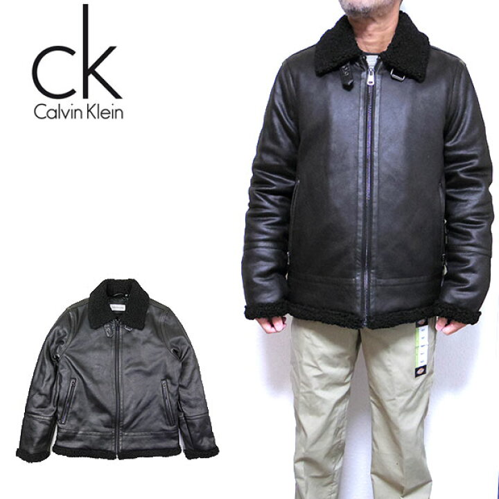 楽天市場】カルバンクライン ジャケット メンズ フェイクムートン  
