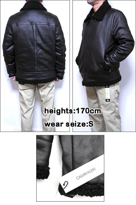 楽天市場】カルバンクライン ジャケット メンズ フェイクムートン  