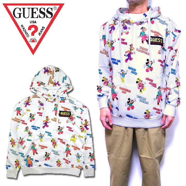 楽天市場 ゲス Guess パーカー ディズニー メンズ レディース スウェット 総柄 Ml1k7778dm ブランド ｒｅａｓｏｎ