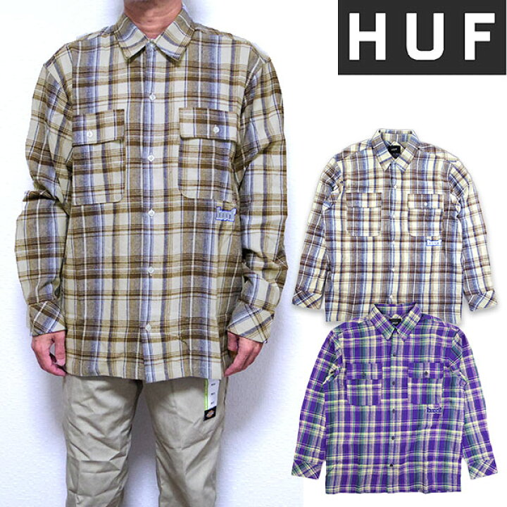 楽天市場】ハフ ネルシャツ 長袖 HUF BANKS FLANNEL SHIRT チェック 