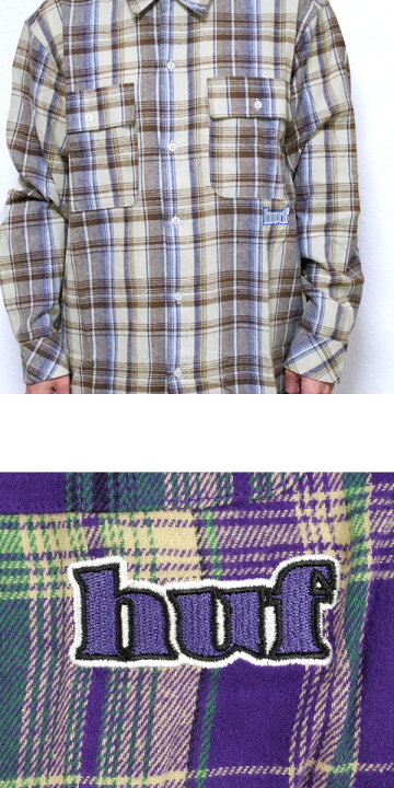 楽天市場】ハフ ネルシャツ 長袖 HUF BANKS FLANNEL SHIRT チェック 
