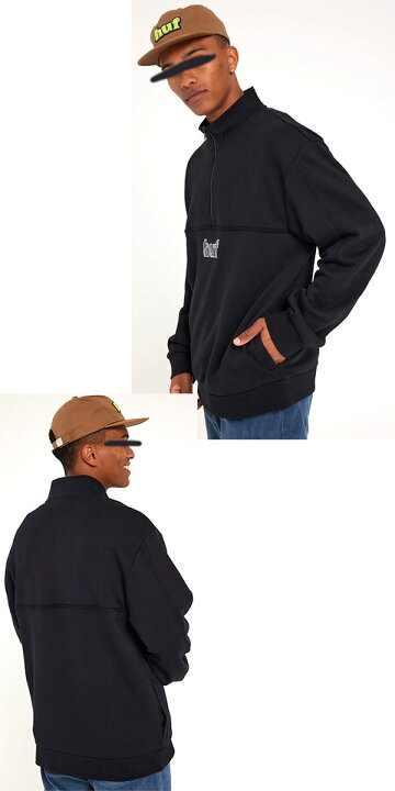 楽天市場】ハフ HUF ハーフジップ スウェット SPLIT 1/4 ZIP MOCK 