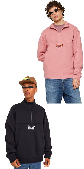 楽天市場】ハフ HUF ハーフジップ スウェット SPLIT 1/4 ZIP MOCK 