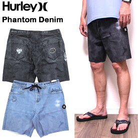 Hurley ハーレー サーフパンツ PHANTOM ECO DENIM 18 MBS01887 メンズ 海水パンツ ボードショーツ デニム風 リサイクル素材 速乾 ストレッチ 水陸両用 18インチ丈