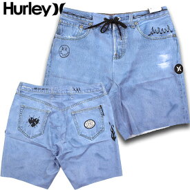 Hurley ハーレー サーフパンツ PHANTOM ECO DENIM 18 MBS01887 メンズ 海水パンツ ボードショーツ デニム風 リサイクル素材 速乾 ストレッチ 水陸両用 18インチ丈