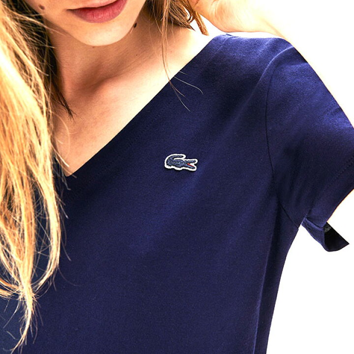 楽天市場】ラコステ Tシャツ レディース Vネック 半袖 LACOSTE TF8908 