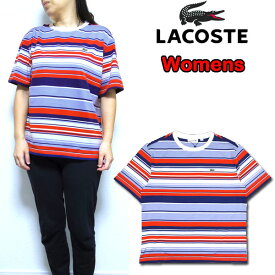 ラコステ レディース Tシャツ 半袖 LACOSTE Striped T-shirt TF5629 ストライプ ブランド S M L LL