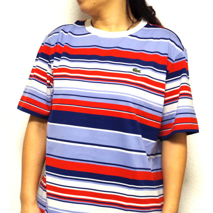 楽天市場 ラコステ レディース Tシャツ Lacoste Striped T Shirt Tf5629 ストライプ ブランド S M L Ll ｒｅａｓｏｎ