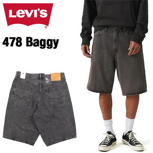 ���[�o�C�X �n�[�t�p���c 478 �o�M�[ �V���[�g�p���c �u���b�N LEVIS 478 BAGGY SHORTS 001JM0000 2025�t�� �Z�[��