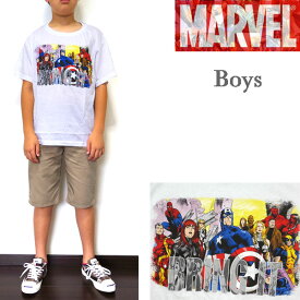 Tシャツ キッズ マーベル 子供 BOYS WE TEAM T-shirt ジュニア MARVEL 男の子 キャラクター