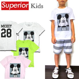 ミッキー キッズ tシャツ 半袖 スペリオール Superior Mickey 28 コラボ ミッキーマウス