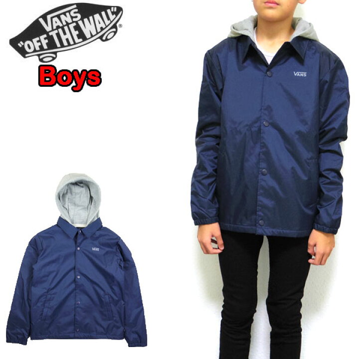 楽天市場】ヴァンズ バンズ キッズ コーチジャケット VANS BOYS RILEY 