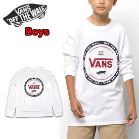 バンズ キッズ Tシャツ 長袖 VANS BOYS LOGO CHECK LS TEE ブランド セール ティーシャツ 22春