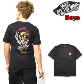 バンズ キッズ Tシャツ 半袖 ボーイズ VANS BOYS PIZZERIA TEE ブランド ロゴ スケボー 春夏 バックプリント