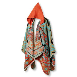 �t�[�h�t�� �}���g �A�E�g�h�A �u�����P�b�g 135x150cm �|���`�� �P�[�v �X�g�[�� �Ђ��|�� �I���e�K ���j�Z�b�N�X ���[���E�F�A ���i���ɂ� �h�� (�I�����W)