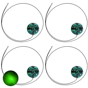 �ɏ�LED ���[�h�� 1�{ ���C�X�C�b�` �d�� 4�Z�b�g �_�� �_�� �{�^���d�r (CR927�Ή�) �͌^ �v�����f�� �t�B�M���A �W�I���} ���C�g (�O���[�� 1)