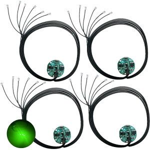 LED ���C�X�C�b�` ���[�h�� 6�{ �d�� 4�Z�b�g �_�� �_�� �{�^���d�r (CR927�Ή�) �͌^ �v�����f�� �t�B�M���A �W�I���} ���C�g �ɏ� (�O���[�� 6)