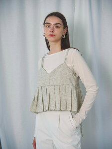 CIEL'AIR �V�G���G�A�[ SUMMER TWEED PLEATS CAMI(�T�}�[�c�C�[�h�v���[�c�L���~)�g�b�v�X���f�C�[�X