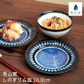 小石原焼 小石原焼き 秀山窯 藍釉 リム皿 フラット皿 ワンプレート しのぎ宇宙柄 パスタ皿 陶器 器 日本製 和食器 NHK イッピンで紹介されました