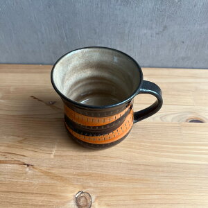 小石原焼 マグカップ コーヒーカップ 鶴見窯 陶器 器 和食器 かわいい 可愛い おしゃれ オレンジ