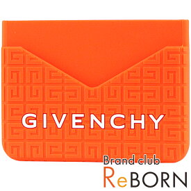 【未使用品】ジバンシィ/GIVENCHY　エンボスロゴ カードケース/カードホルダー　ラバー　オレンジ　BK60EJK1QP 820【安心保証付】【鑑定済】