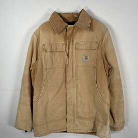 古着 カーハート Carhartt ダック ワークジャケット トラディショナルジャケット キルティングライナー ベージュ メンズ 【中古】