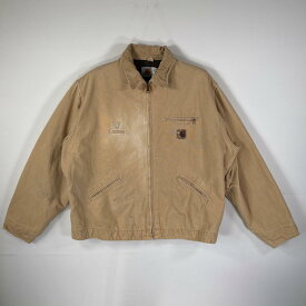 古着 カーハート Carhartt USA製 ダック デトロイトジャケット ブランケットライナー ビッグサイズ XXL ブラウン系 メンズ 【中古】
