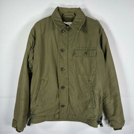 古着 70's/70年代 ヴィンテージ ミリタリージャケット A-2 デッキジャケット 実物 米軍 スコービルジッパー M オリーブグリーン メンズ 【中古】