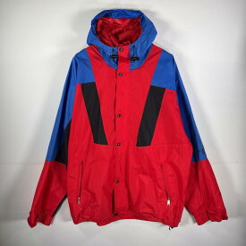 古着 90's/90年代 ザ・ノースフェイス THE NORTH FACE USA製 ナイロンジャケット ゴアテックス フーディー XL レッド メンズ 【中古】