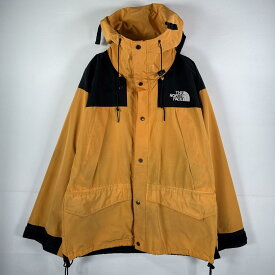 古着 90's/90年代 ザ・ノースフェイス THE NORTH FACE マウンテンジャケット ツートンカラー パーカー ナイロン S イエロー メンズ 【中古】