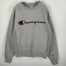 古着 チャンピオン Champion スウェット リバースウィーブ クルーネック 厚手 ワンポイントロゴ SMALL（JPN L） グレー メンズ 【中古】