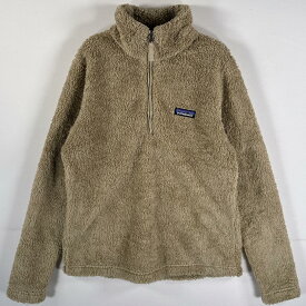 古着 パタゴニア patagonia フリース フリースジャケット ワンポイントロゴ ハーフジップ 小さいサイズ S ベージュ レディース 【中古】