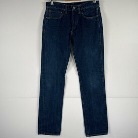 古着 ポロ・ラルフローレン POLO RALPH LAUREN デニムパンツ ジーパン ストレート ジーンズ インディゴブルー レザーパッチ w31 L30 ネイビー メンズ 【中古】