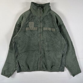 古着 ミリタリー フリース ミリタリージャケット レベル3 2010年 フルジップ 米軍 MEDIUM REGULAR セージグリーン メンズ 【中古】