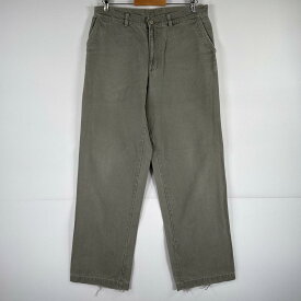 古着 パタゴニア patagonia ダック パンツ アウトドア ワークパンツ ストレート ワンポイント w33 カーキ メンズ 【中古】