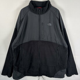古着 ザ・ノースフェイス THE NORTH FACE フリースジャケット マイクロフリース ワンポイントロゴ 大きいサイズ XXL ブラック メンズ 【中古】