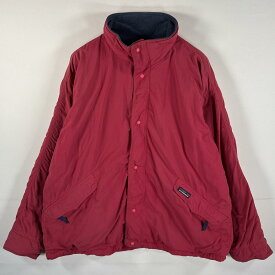 古着 パタゴニア patagonia USA製 ソフトシェルキャプリーンジャケット ワンポイントロゴ 大きいサイズ 雪無しタグ XL レッド メンズ 【中古】