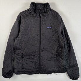 古着 パタゴニア patagonia ナイロンジャケット キルティングジャケット プリマロフト ワンポイントロゴ ワッペン XL ブラック レディース 【中古】
