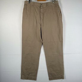 古着 ポロバイラルフローレン Polo by Ralph Lauren チノパンツ チノパン ワンポイント スラックス 大きいサイズ w38 L32 ベージュ メンズ 【中古】