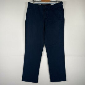 古着 ポロ・ラルフローレン POLO RALPH LAUREN チノパンツ チノパン ワンポイント スラックス 大きいサイズ w36 L32 ネイビー メンズ 【中古】