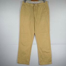 古着 ポロバイラルフローレン Polo by Ralph Lauren チノパンツ チノパン ワンポイント スラックス カラーパンツ w33 L32 イエロー メンズ 【中古】