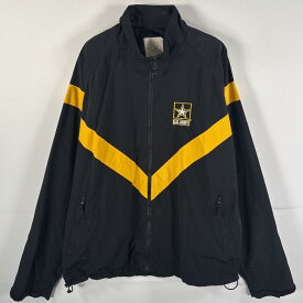 古着 ミリタリー ミリタリージャケット 米軍 APFU トレーニングジャケット ナイロンジャケット フルジップ U.S.ARMY ブラック メンズ 【中古】
