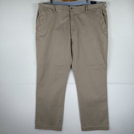 古着 ポロ・ラルフローレン POLO RALPH LAUREN チノパンツ ポロチノ ワンポイント スラックス 大きいサイズ 特大 w46 L32 ベージュ メンズ 【中古】