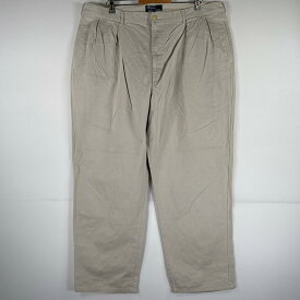 古着 90's/90年代 ポロバイラルフローレン Polo by Ralph Lauren チノパンツ ポロチノ ワンポイント 大きいサイズ ベージュ メンズ 【中古】