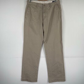 古着 ポロ・ラルフローレン POLO RALPH LAUREN チノパンツ ポロチノ ワンポイント スラックス ストレート w33 L32 ベージュ メンズ 【中古】